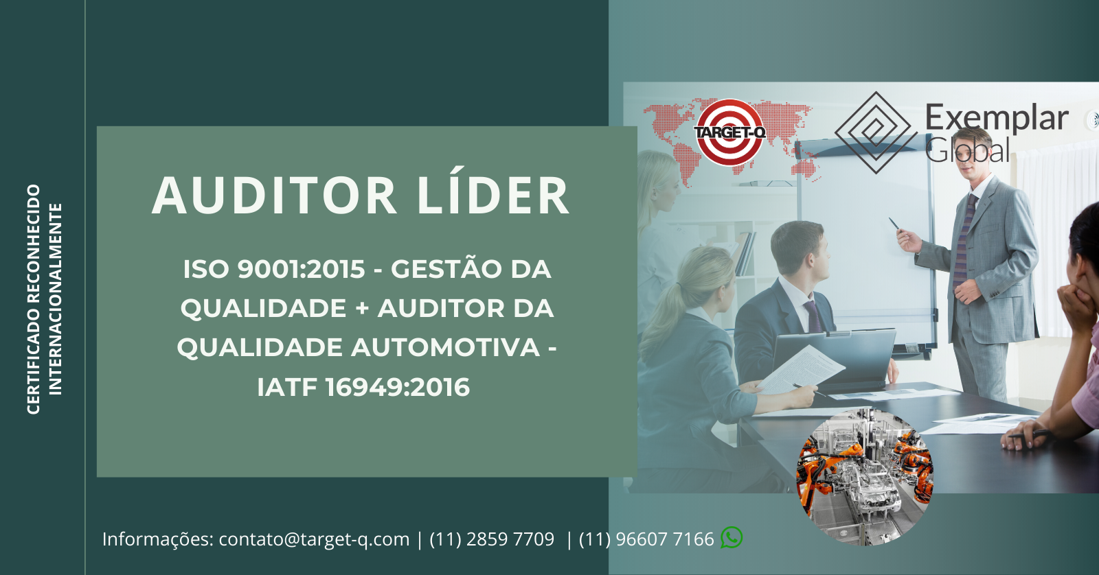 Treinamento Auditor Líder ISO-9001 + IATF-16949