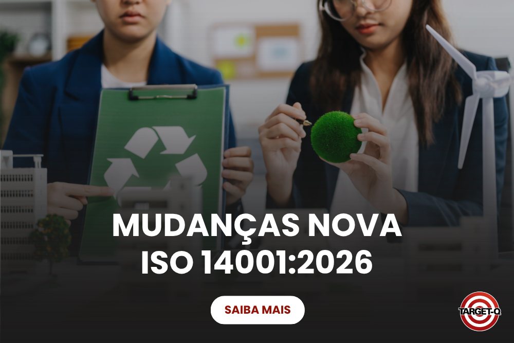 Profissionais mostrando sustentabilidade ISO 14001:2026